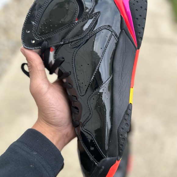 Jordan 7 Retro Patent (WORN TWICE) GOOD CONDITION. Very minor removable scuffs - Picture 6 of 10
